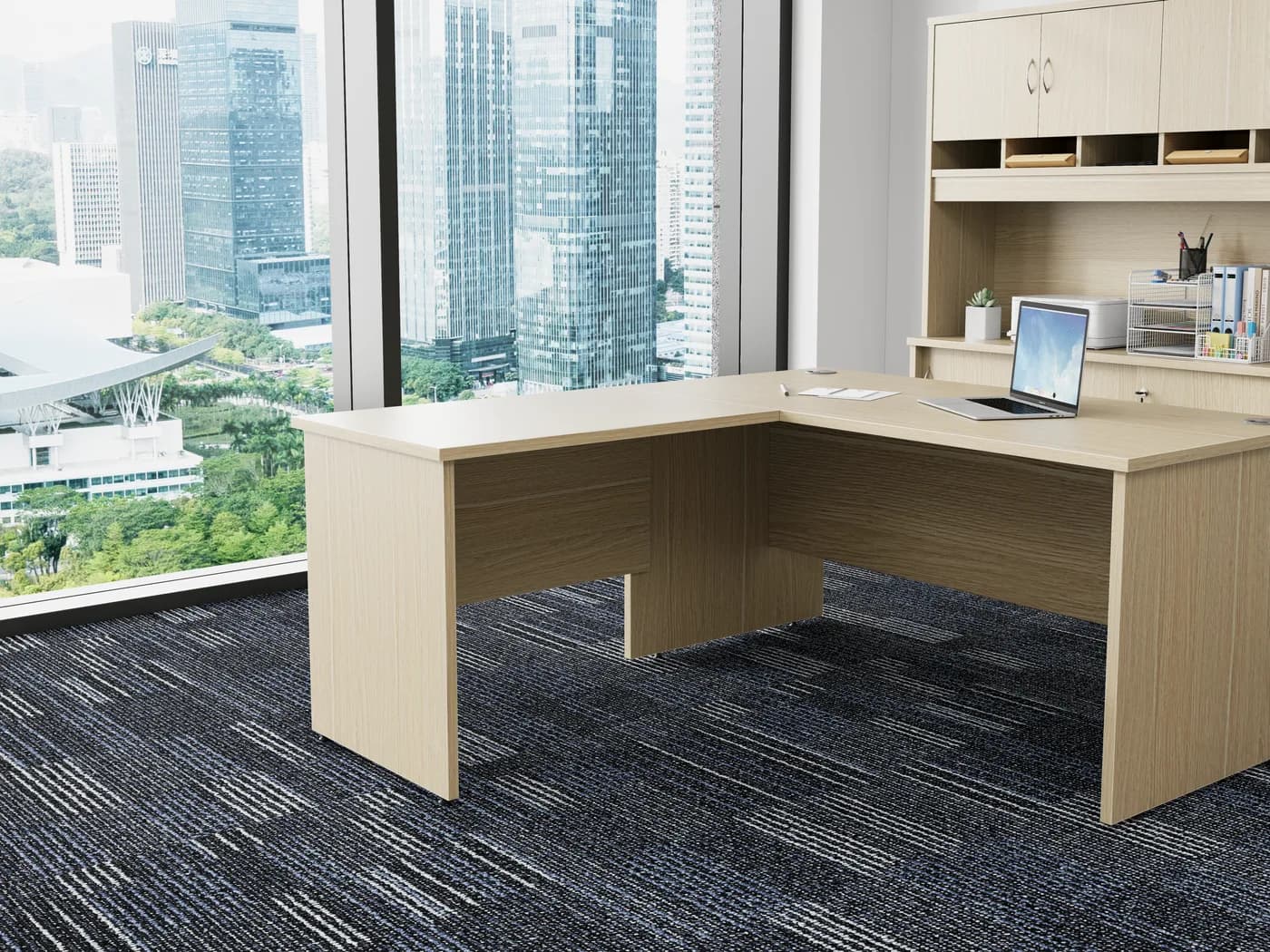 Desk Return 900 x 600 shown in an office setting