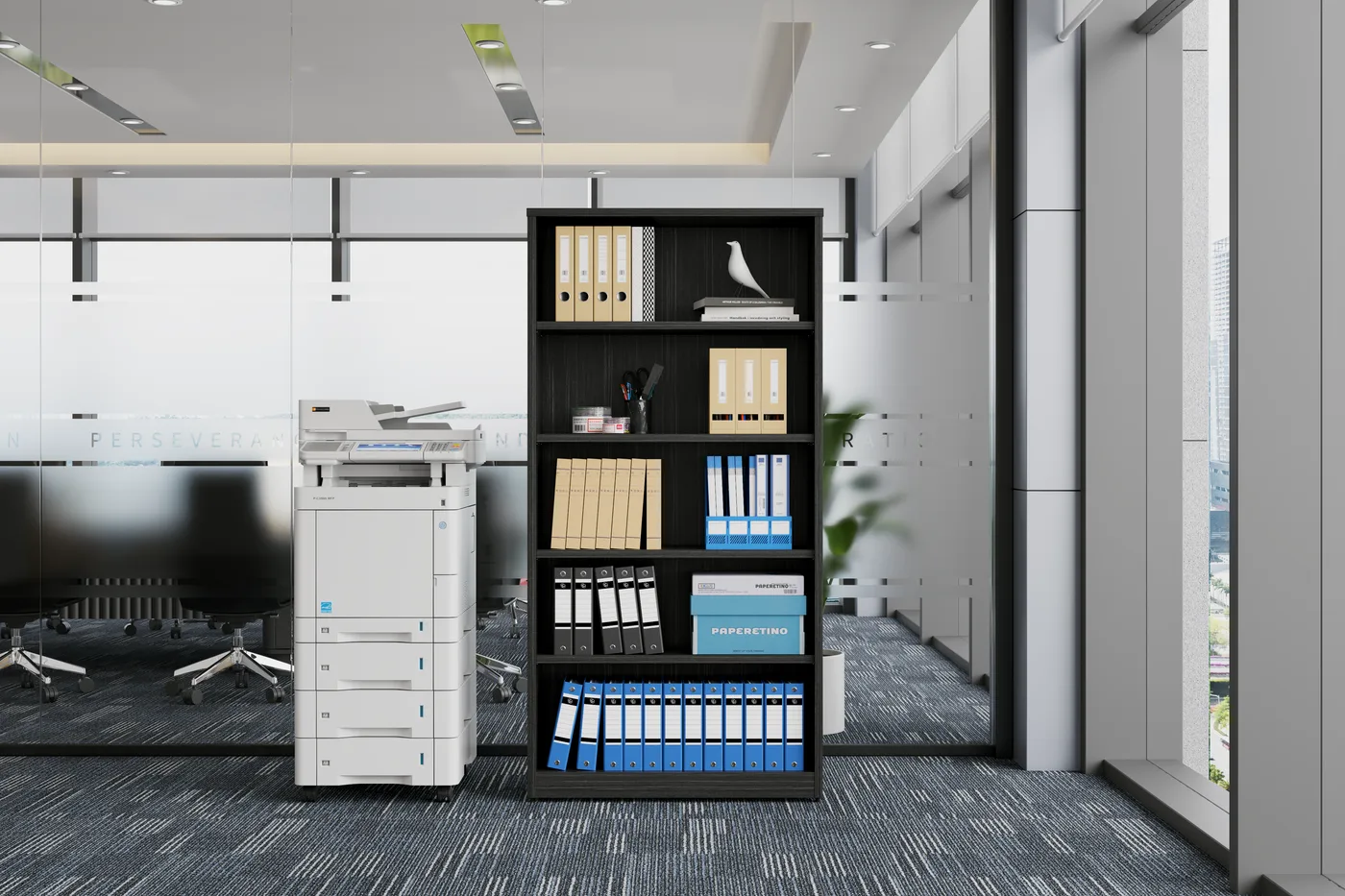 Bookcase 1800 shown in an office setting