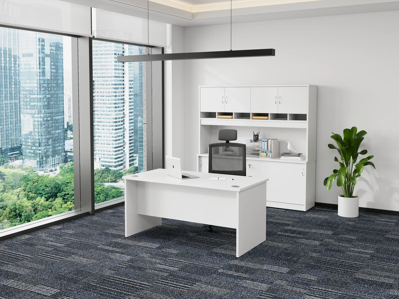 Desk 1500 x 750 shown in an office setting
