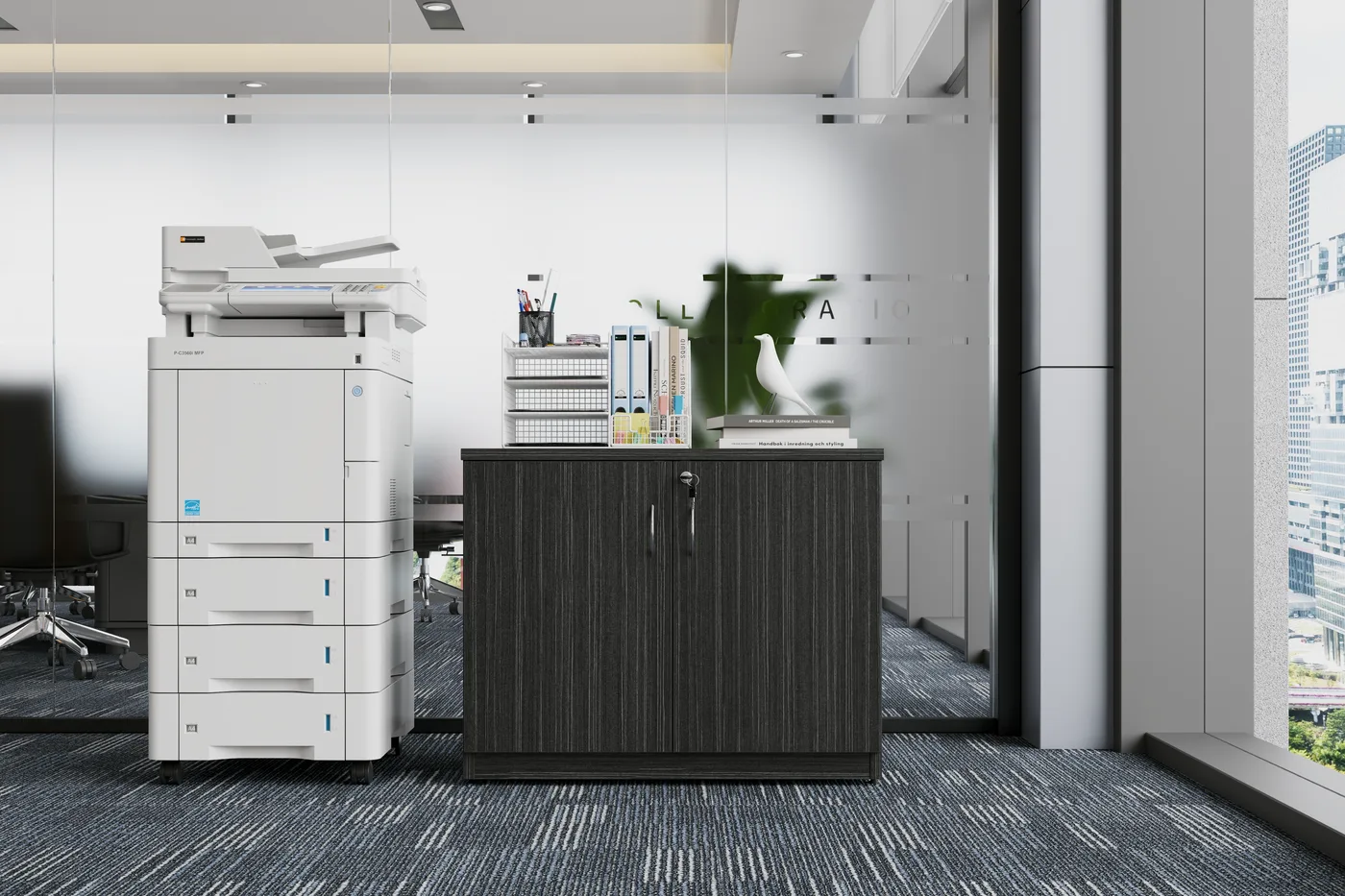 Stationery Cupboard shown in an office setting