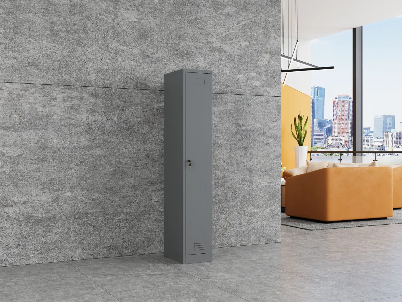 Steel Locker shown in an office setting